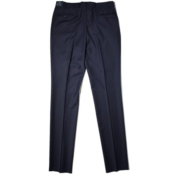 NWT Brooks Brothers Wool Blend Dress Pants Navy Blue Men 37x41 (Tailor to Fit) A - Picture 2 of 9